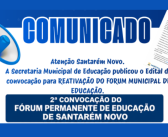 Comunicado da Secretaria Municipal de Educação