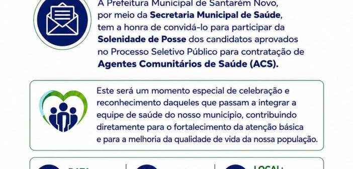 Convite Especial Solenidade de Posse ACS